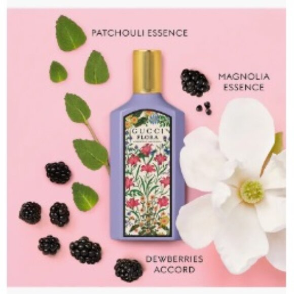 Gucci Flora Gorgeous Magnolia EDP,  Floral, Joyful, NEW - Mini 0.16 oz 5 ml - Picture 7 of 13